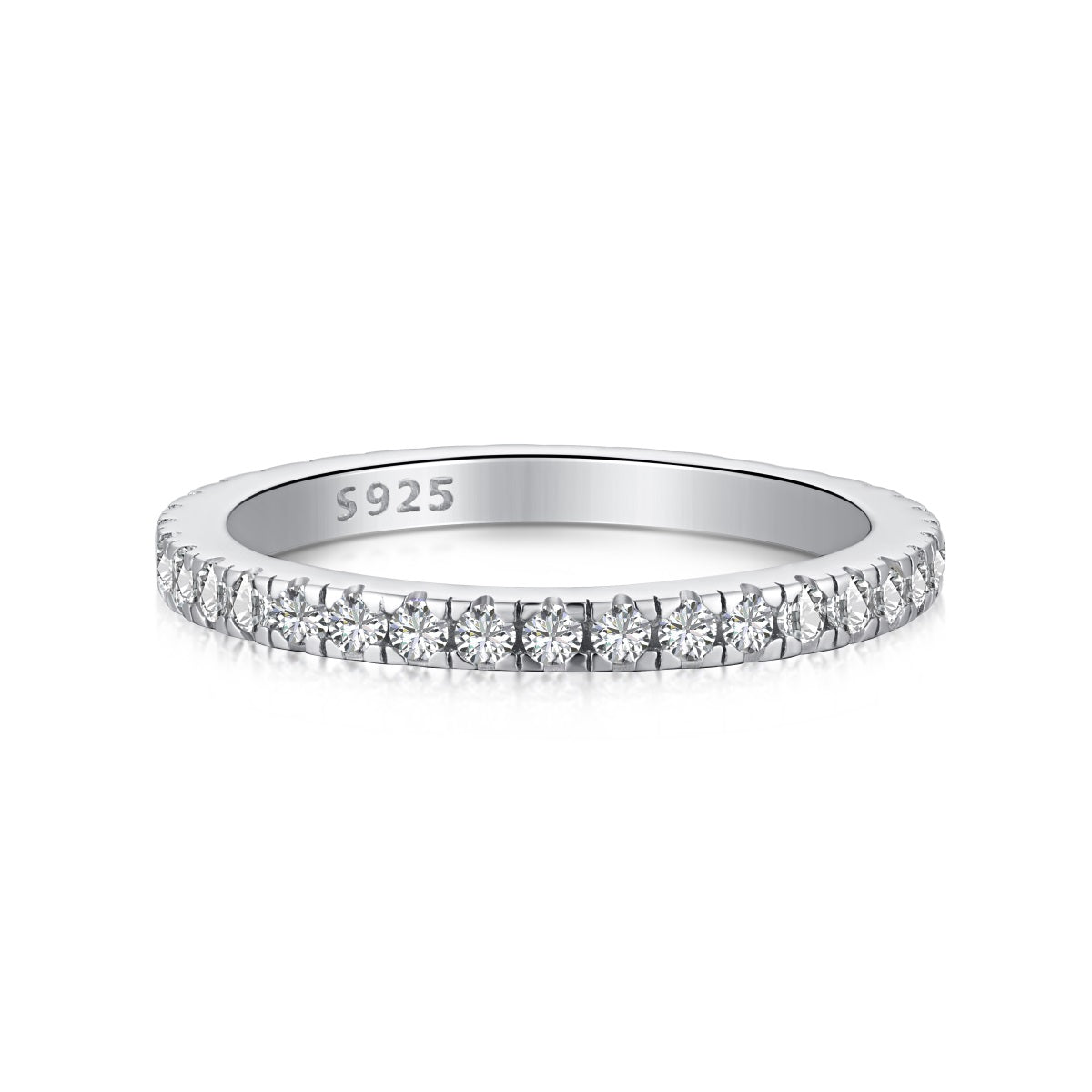 Churumbela plata zirconia blanca