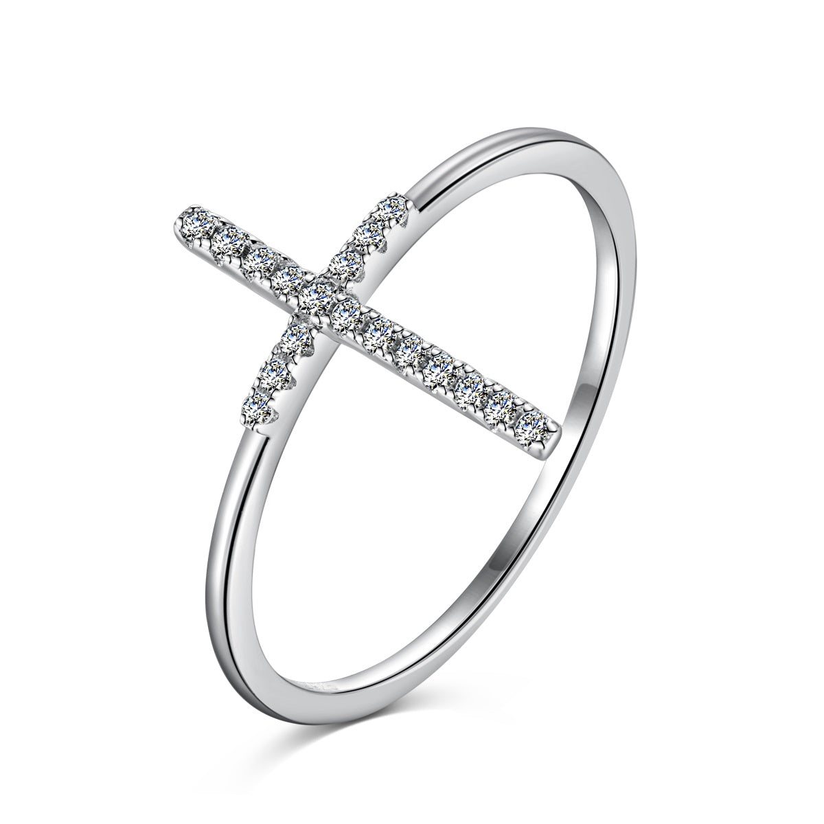 Anillo plata cruz