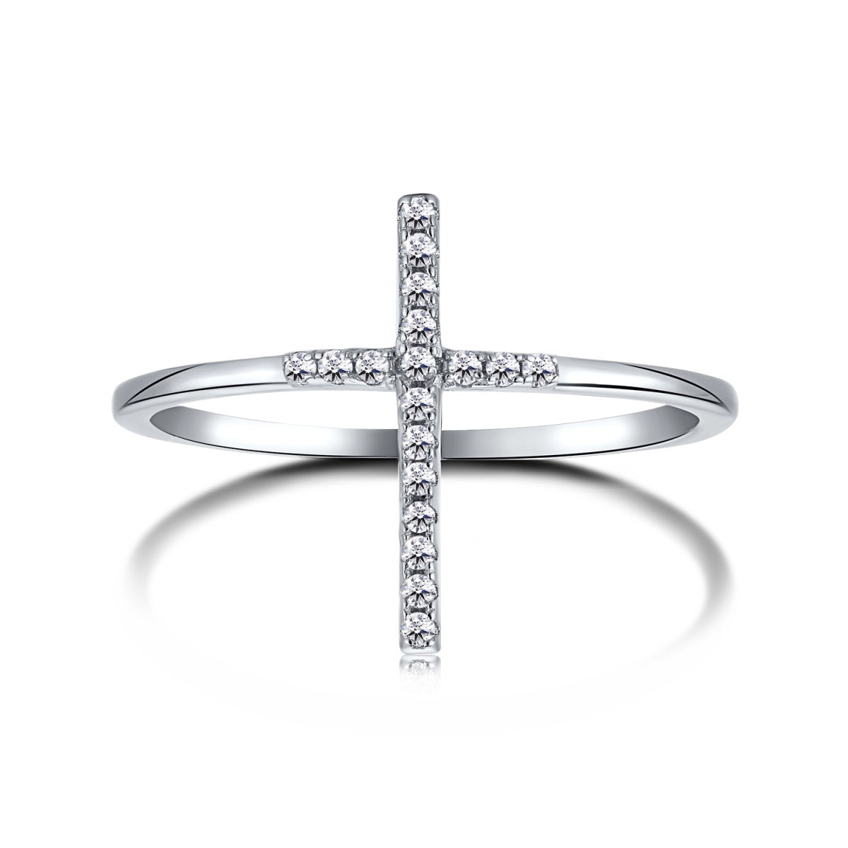 Anillo plata cruz
