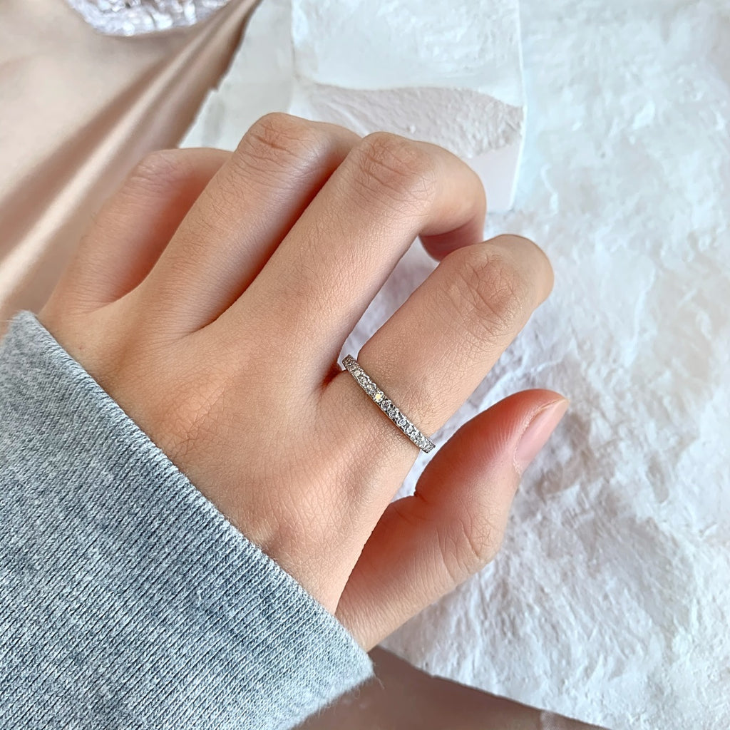 Churumbela plata zirconia blanca