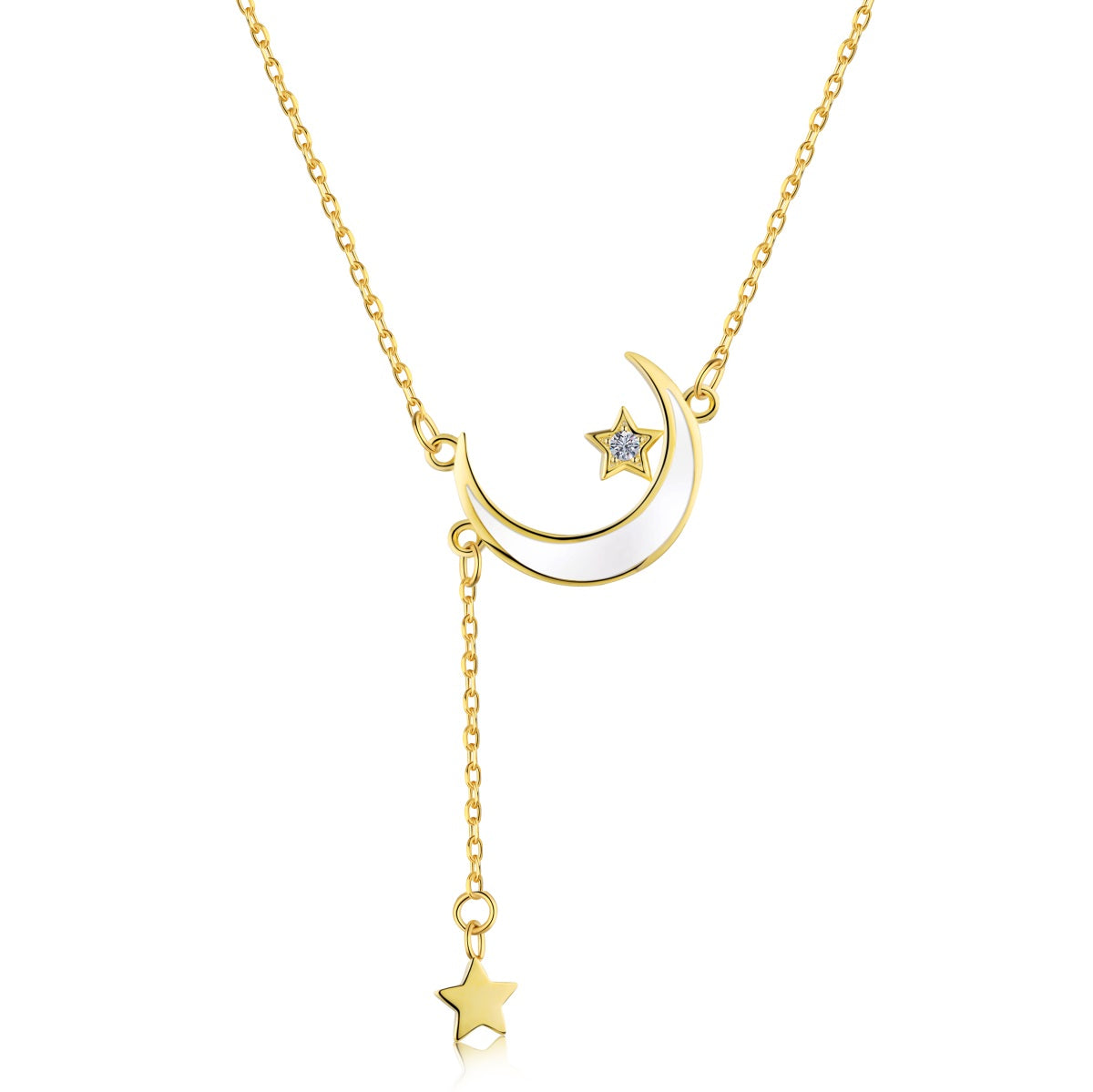 Cadena con dije Luna-Estrellas