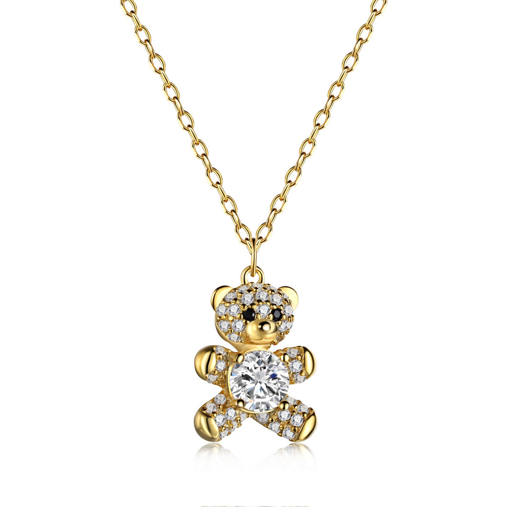 Cadena Dije Osito zirconias blancas