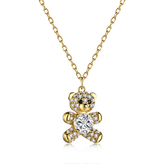 Cadena Dije Osito zirconias blancas