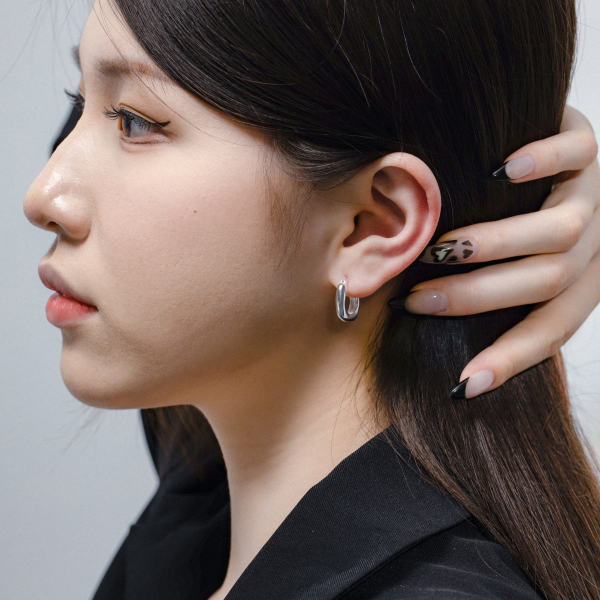 Arracada cuadrada plata 925