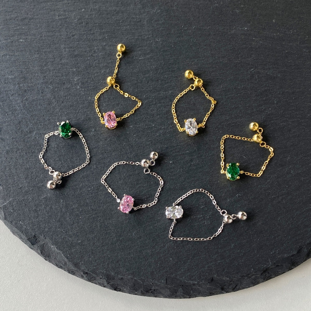 Anillo plata con cristal rosa
