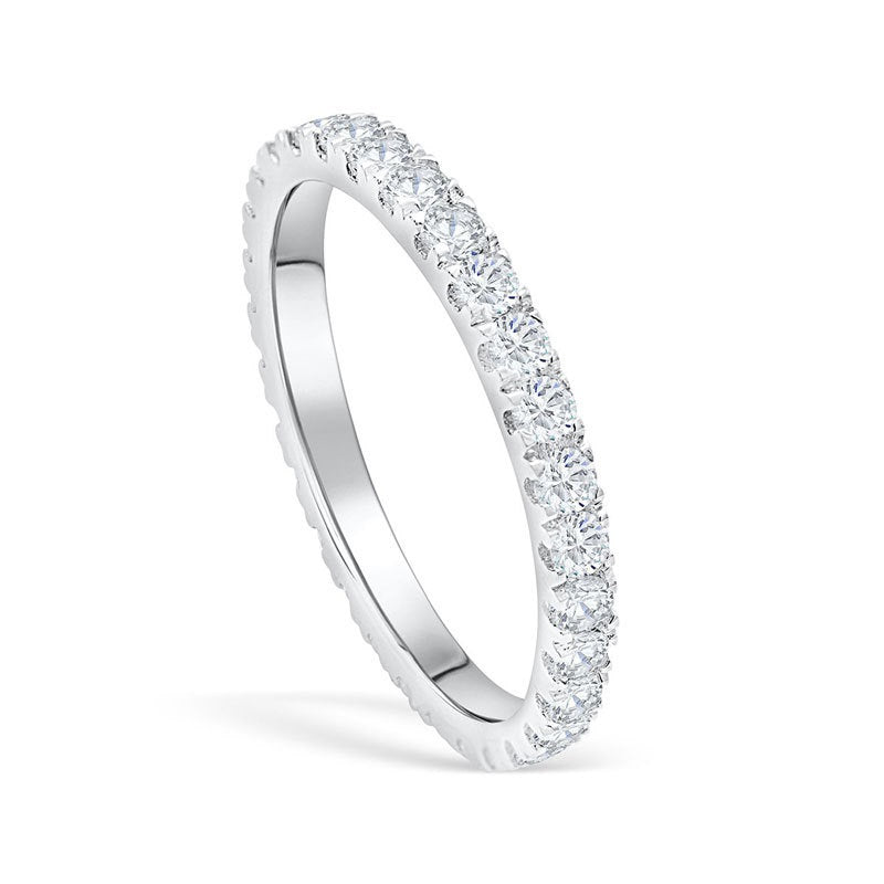 Churumbela plata zirconia blanca